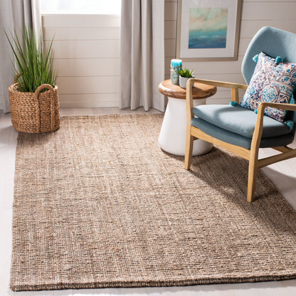 Natural Fiber Christabella Solid Jute Area Rug, Grey, 6' X 9'