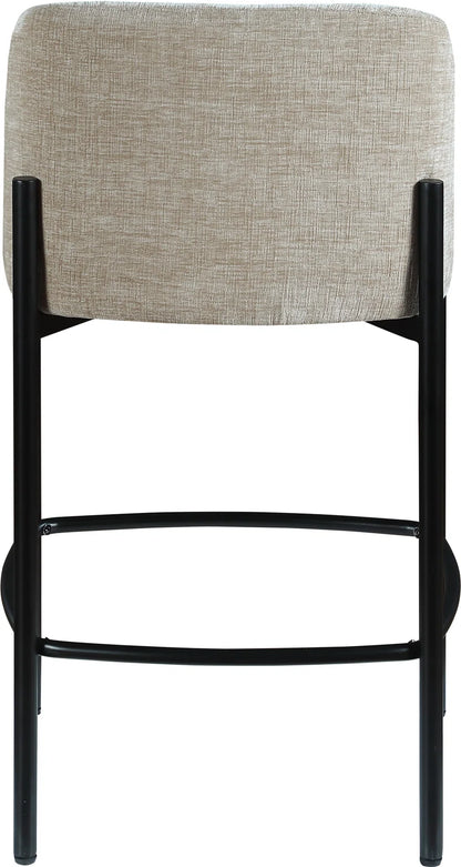 Brixen Upholstered Counter Stool with Metal Frame