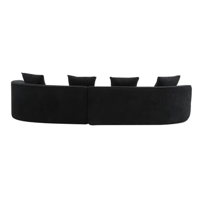 Hession Boneless 126" Modern Compression Curved Sectional Sofa