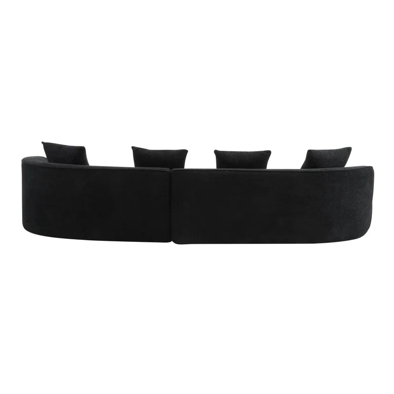Hession Boneless 126" Modern Compression Curved Sectional Sofa