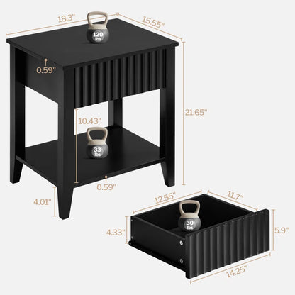 Nyleen 1-Drawer Nightstand