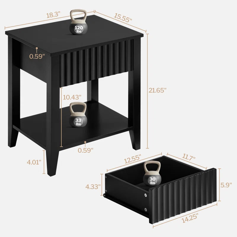Nyleen 1-Drawer Nightstand