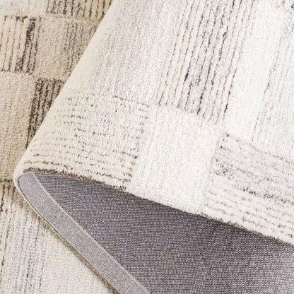Pine 6 Ft. X 6 Ft. Beige/Brown Geometric Grid Square Area Rug