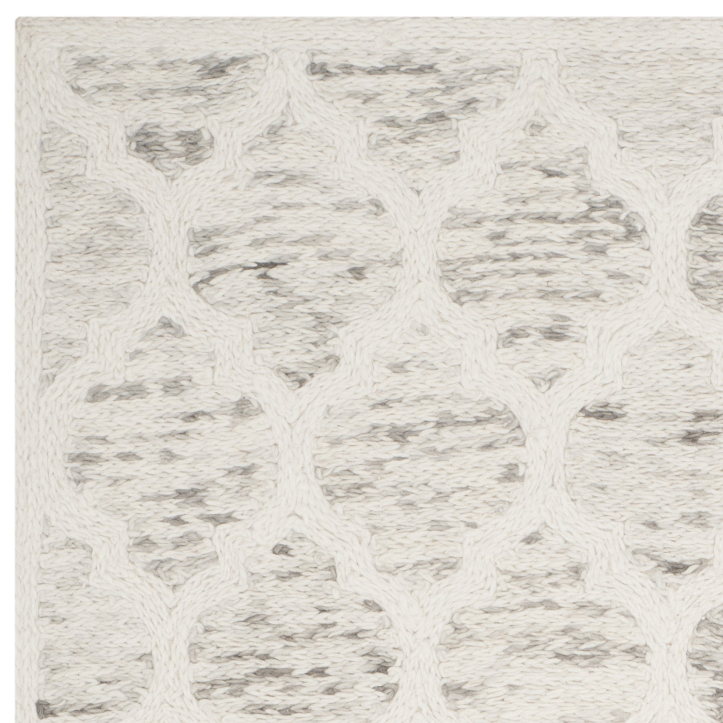 Handmade Grey / Ivory Rug