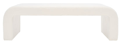 Pinewood Modern Bench, Ivory