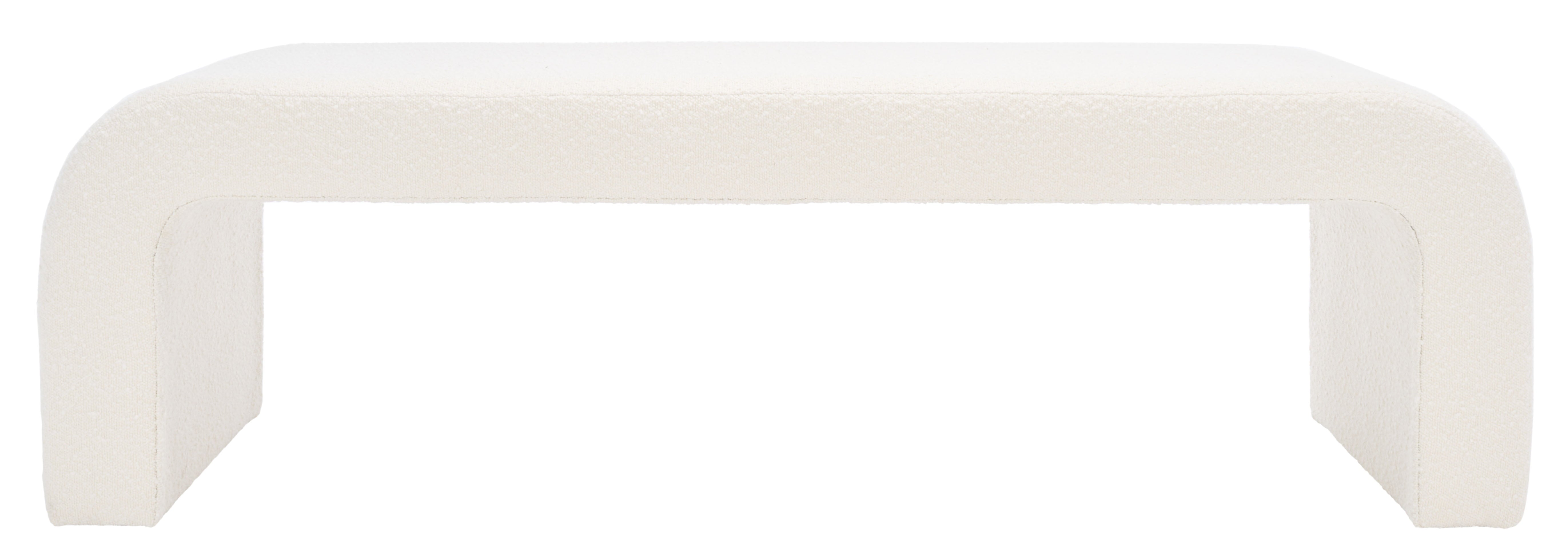 Pinewood Modern Bench, Ivory