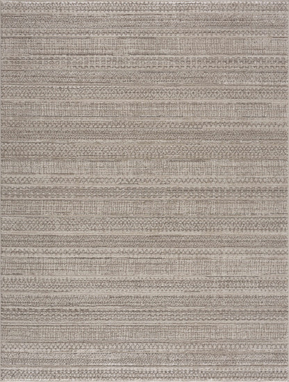 Cozy Moroccan Farmhouse Carpet - Brown, Beige - 7'10" X 10'