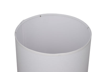 20'' Table Lamp with White Fabric Drum Shade Modern Table Light Fixture