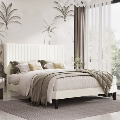 Dunphy Upholstered Platform Bed with Adjustable Headboard
