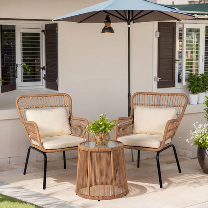 Dawna 2 - Person Patio Conversation Set with Cushions