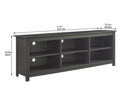 Adjustable Shelf TV Stand for Tvs up to 70", Black Finish