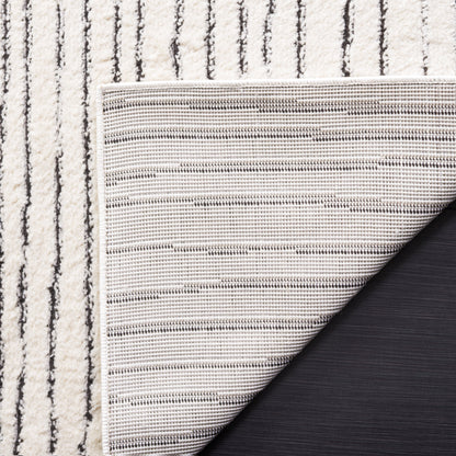 Modern Area Rug, Ivory/Black, 8' X 10'