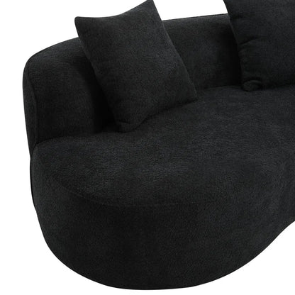 Hession Boneless 126" Modern Compression Curved Sectional Sofa