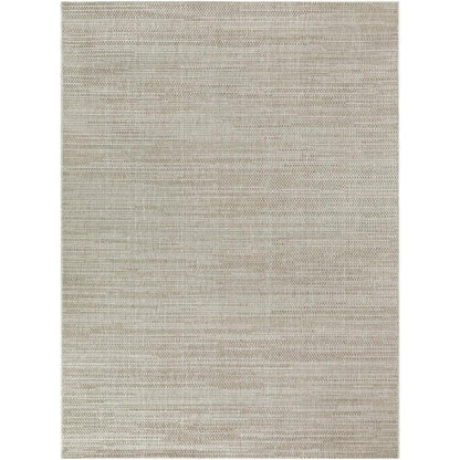 Hommeco 8' x 10' Beige Textured Indoor/Outdoor Area Rug