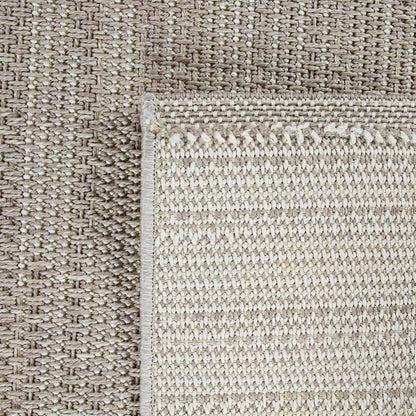 Hommeco 8' x 10' Beige Textured Indoor/Outdoor Area Rug