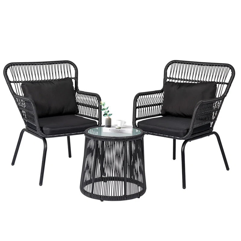 Dawna 2 - Person Patio Conversation Set with Cushions