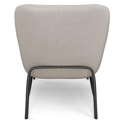 Elmont 30 In. Wide Mid Century Modern Accent Chair in Natural Linen Fabric