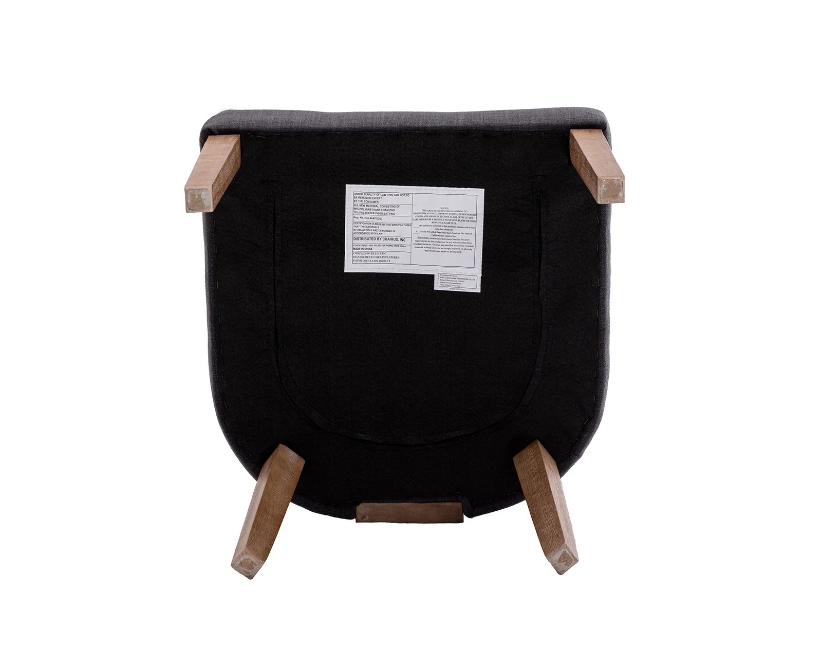 Modern Rattan Backrest Dining Chairs Set of 2, Mid-Century Farmhouse Linen Upholstered Kitchen Chairs Solid Wood Side Chairs for Kitchen Dining Room Living Room, Charcoal