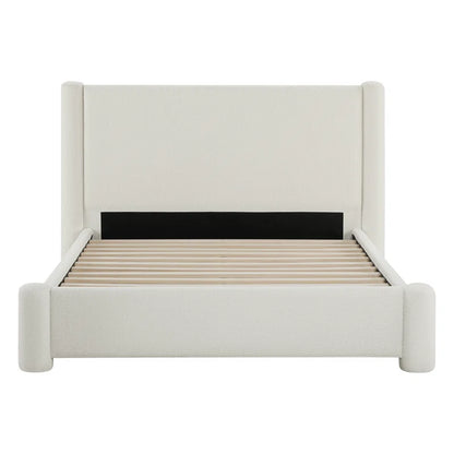 Boucle-Style Waterproof Upholstered Bed