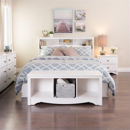 2-Piece Furniture 2-Drawer Night Stand Set in White