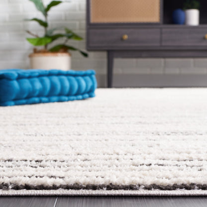 Melody Modern Area Rug, Ivory/Black, 8' X 10'
