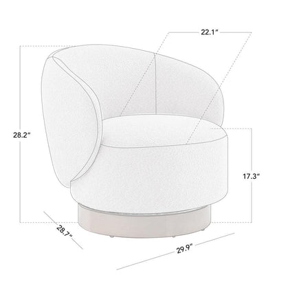 Accent Chair Modern Upholstered round Barrel Armchair