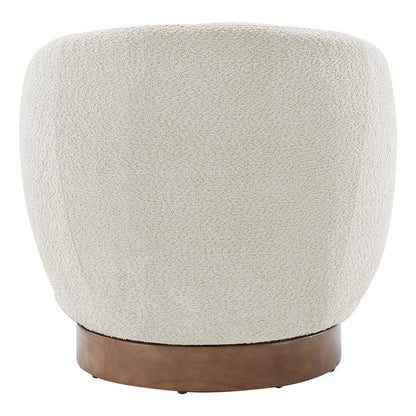 Accent Chair Modern Upholstered round Barrel Armchair