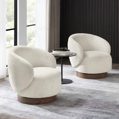 Accent Chair Modern Upholstered round Barrel Armchair