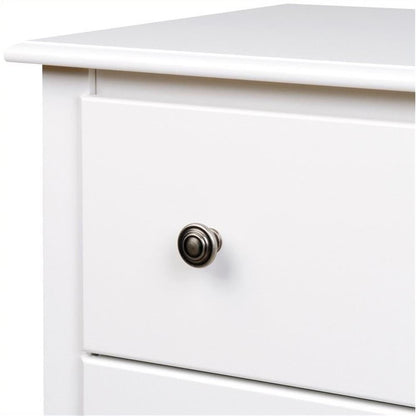 2-Piece Furniture 2-Drawer Night Stand Set in White