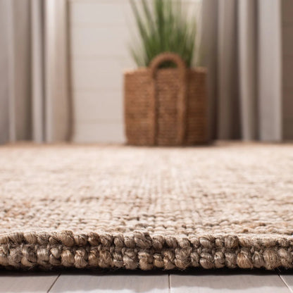 Natural Fiber Christabella Solid Jute Area Rug, Grey, 6' X 9'