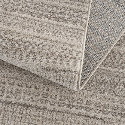 Cozy Moroccan Farmhouse Carpet - Brown, Beige - 7'10" X 10'