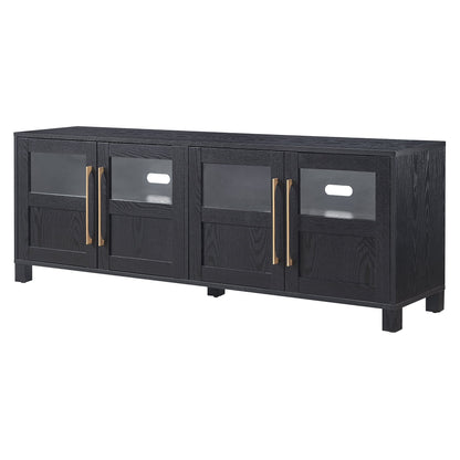 Rectangular TV Stand for Screens up to 75", Black Grain