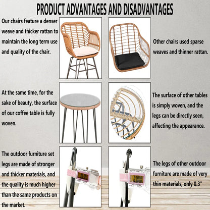 Virgie 2 - Person Patio Conversation Set with Cushions