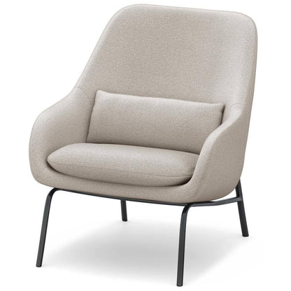 Elmont 30 In. Wide Mid Century Modern Accent Chair in Natural Linen Fabric