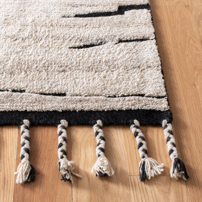 Casablanca Betty Abstract Area Rug - 8' x 10' Charcoal & Ivory Modern Decor Rug