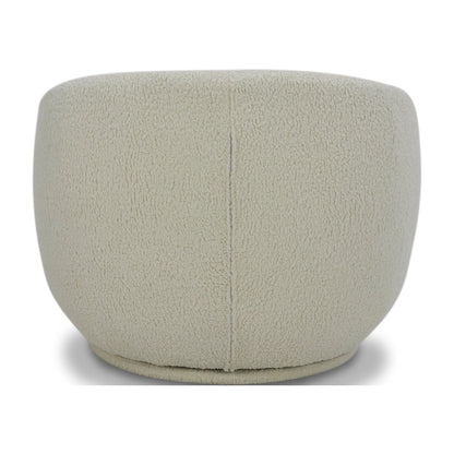Mira Swivel Accent Chair, Cream Shearling
