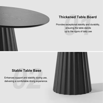 67" Oval Dining Table Pedestal Kitchen Table for 6