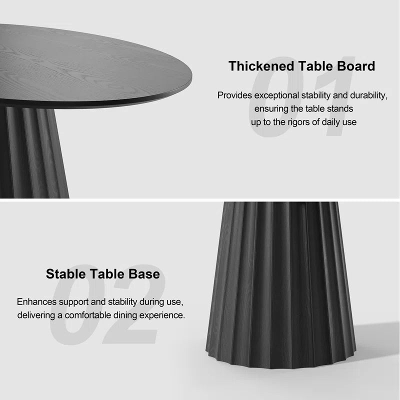 67" Oval Dining Table Pedestal Kitchen Table for 6