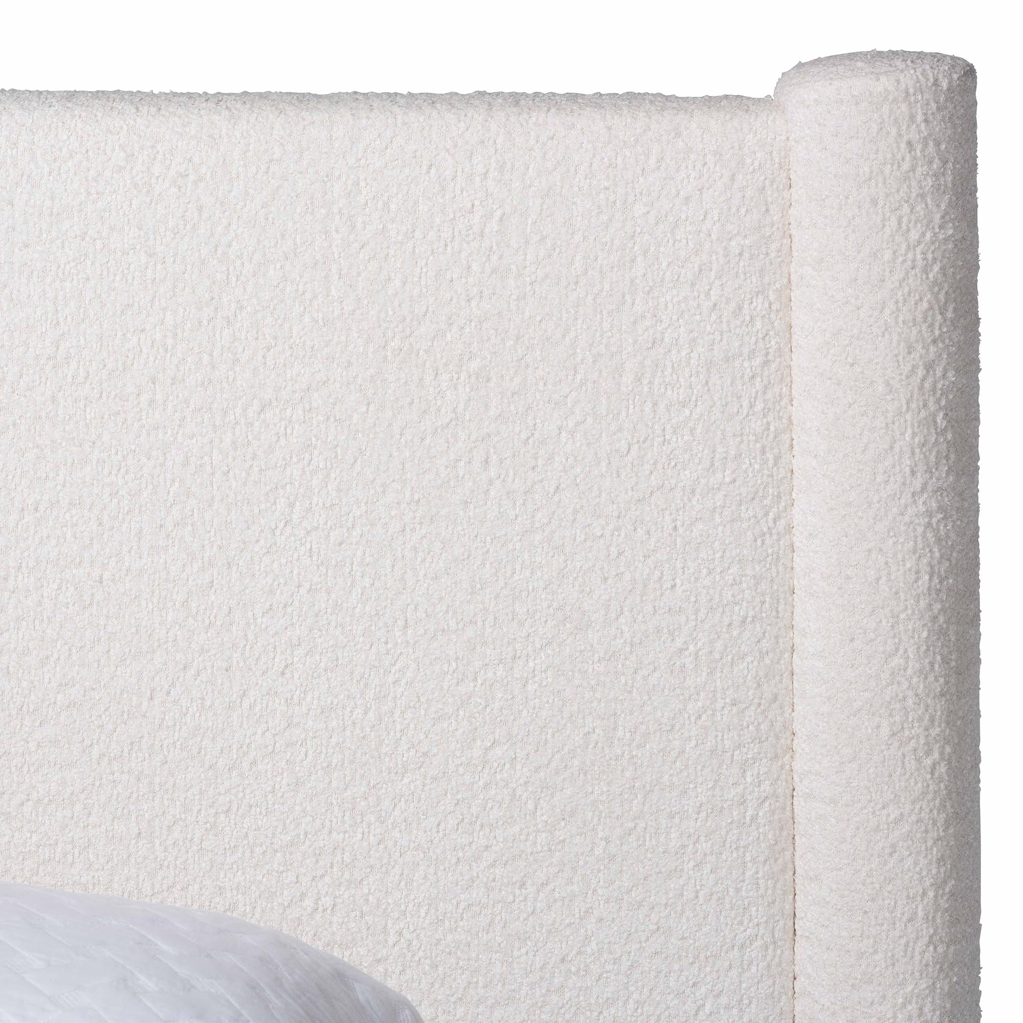 Laria Modern Platform Bed, Queen, White