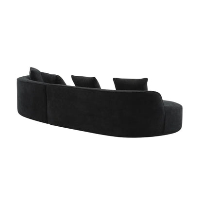 Hession Boneless 126" Modern Compression Curved Sectional Sofa