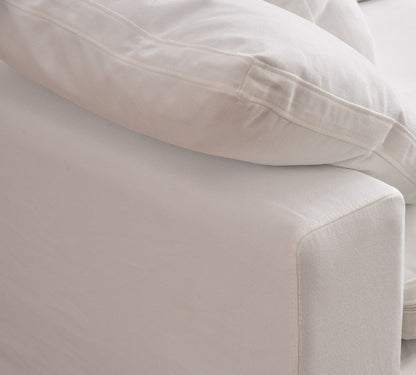 Modern White Convertible Sectional Couch | Deep Seat Modular Sofa