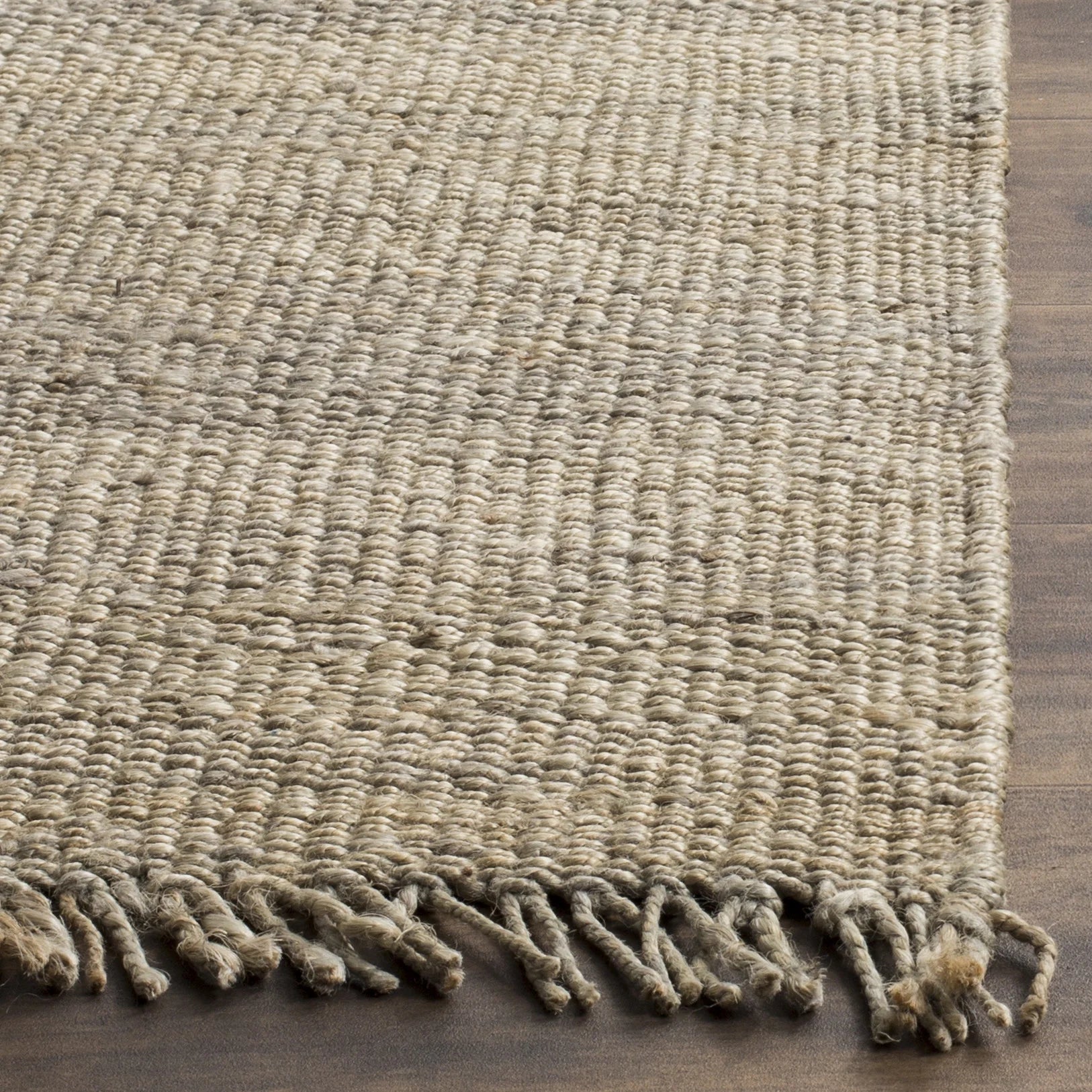 Hommeco Natural Fiber Clara Braided Jute Area Rug, Natural, 4' X 6'