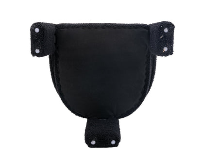 Modern Faux Fur Upholstered Armrests and Back for Living Room Chair, Black