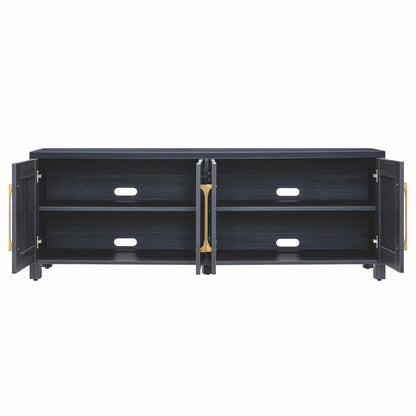 Rectangular TV Stand for Tv'S up to 75", Black Grain