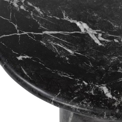 Wels 17.5 In. Black Marble End Table
