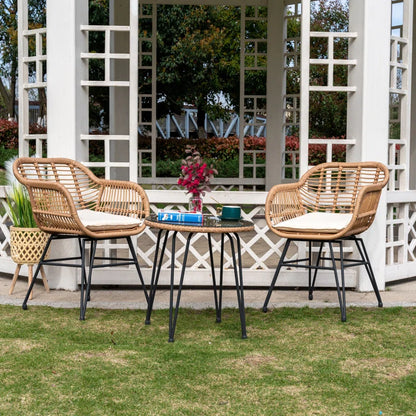 Virgie 2 - Person Patio Conversation Set with Cushions