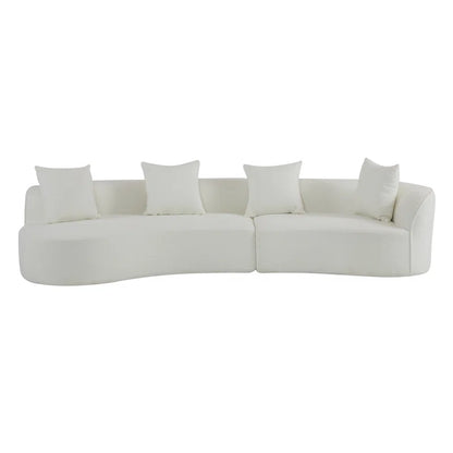 Hession Boneless 126" Modern Compression Curved Sectional Sofa
