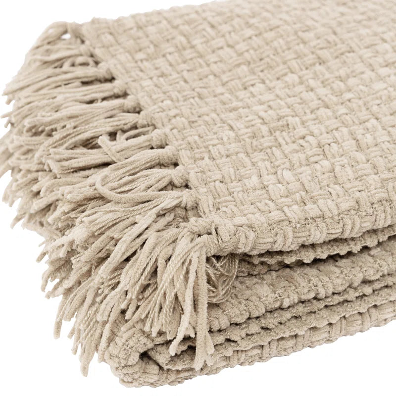 Chenille Hand Woven Throw Blanket