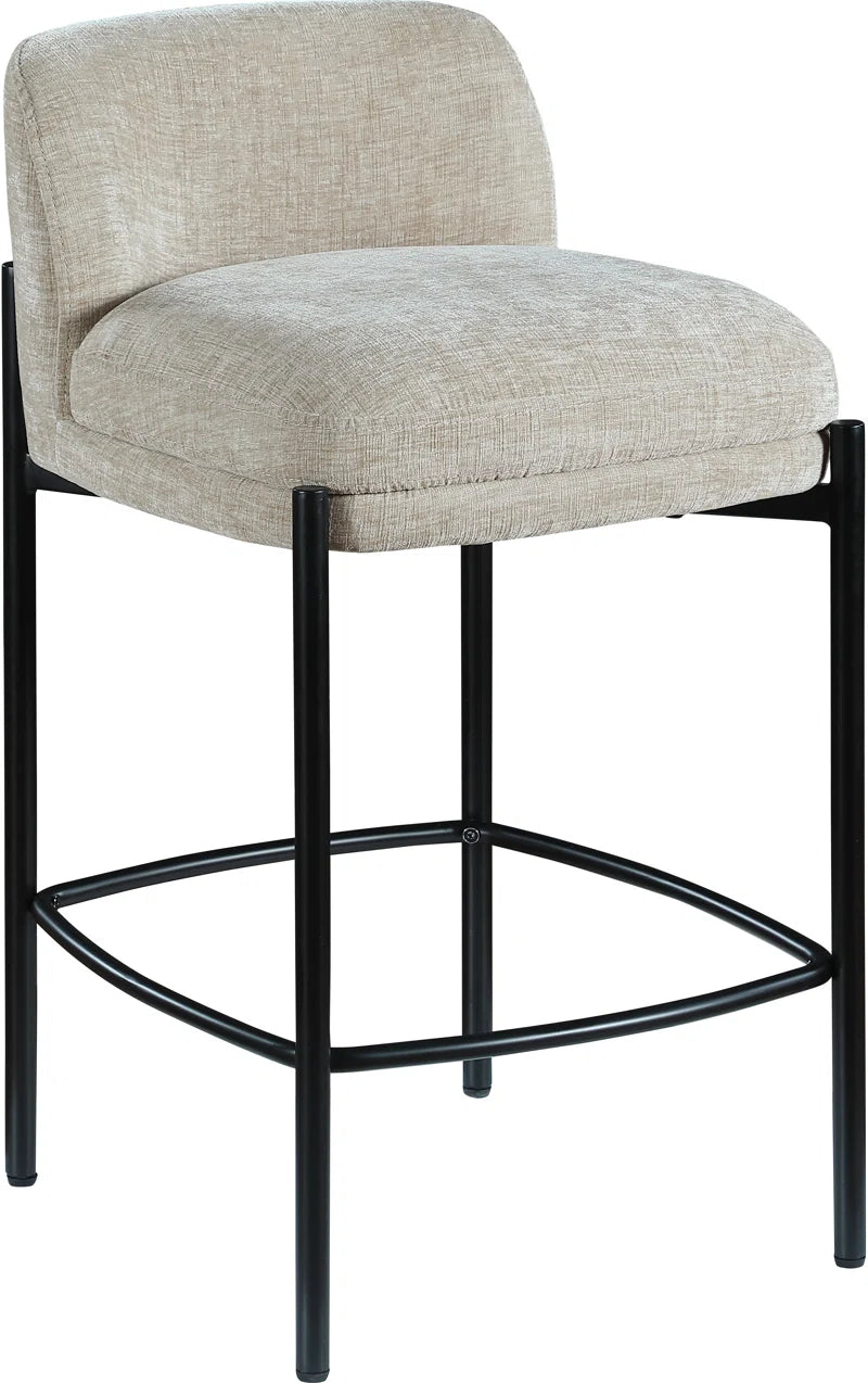 Brixen Upholstered Counter Stool with Metal Frame