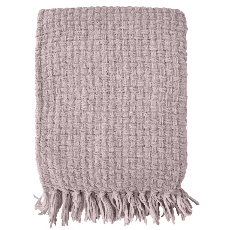 Chenille Hand Woven Throw Blanket